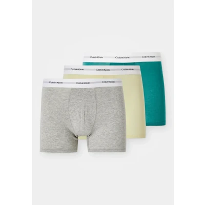 Image of Calvin Klein Underwear Brief 3 PACK Pants, Men&#039;s, Size: Medium, Gren/grey/yellow