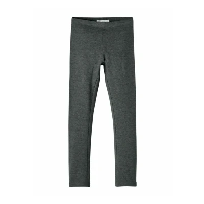 Image of Name it Nkfdavina Solid NOOS Leggings Trousers for kids, Size: 81, Dark grey melange