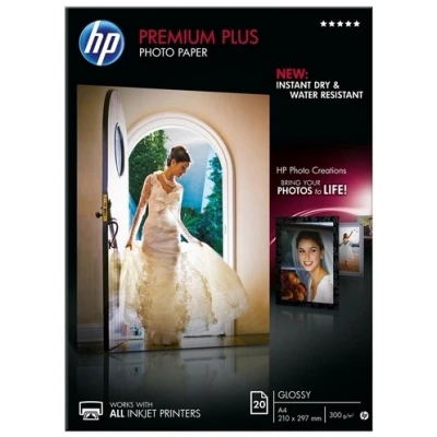 Image of HP Premium Plus Glossy Photo Paper 20 sht/ A4(210 x 297mm), 300gsm, White