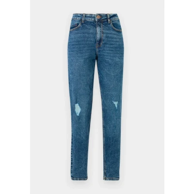 Image of Pieces Pckesia MOM Destroy Relaxed fit jeans, Women&#039;s, Size: XS, Medium blue denim