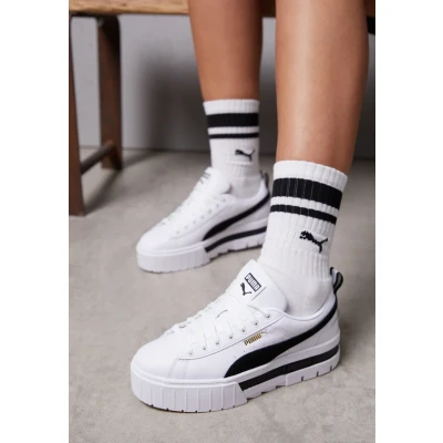 Image of Puma Mayze LTH WNS Trainers, Women&#039;s, Size: 3.5, White/peyote leather and imitation
