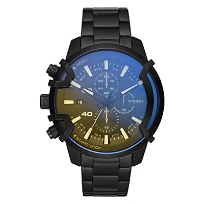 Image of Diesel Griffed Chronograph watch, Men&#039;s, Size: One Size, Black