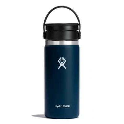 Image of HYDRO Flask Travel Coffee 473 ml (16 oz) Vacuum Insulated Stainless Steel Mug with Leak Proof Flex Sip Lid BPA Free Wide Mouth Indigo