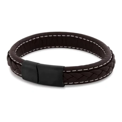 Image of Akitsune MATT Bracelet, Men&#039;s, Size: 7,48&#039;&#039;, Black/brown