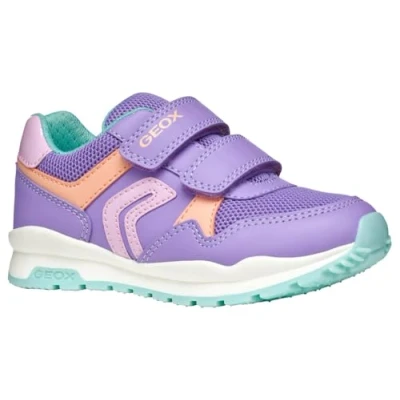 Image of Geox Pavel GIRL Trainers for kids, Size: 7K, Lilac/watersea Imitation leather/ textile