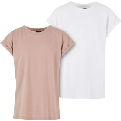 Image of Urban Classics Extended Shoulder TEE 2PACK Basic Tshirt for kids, Size: 5 6y, White duskrose