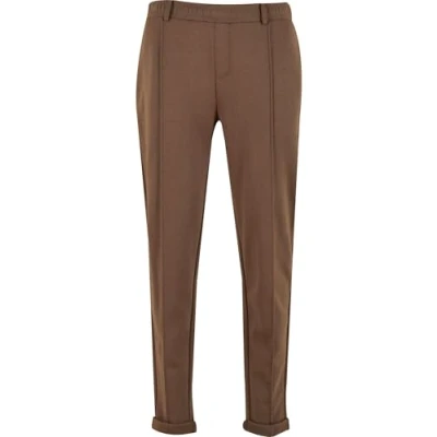 Image of Urban Classics Cropped Interlock Tracksuit bottoms, Men&#039;s, Size: 31, Chalkbrown