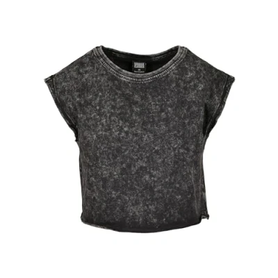 Image of Urban Classics Women&#039;s T Shirt Ladies Short Acid Wash Tee, Black, 4XL
