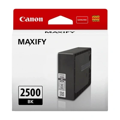 Image of Canon PGI 2500 BK 29.1 ml black original ink tank for MAXIFY iB4050, iB4150, MB5050, MB5150, MB5155, MB5350, MB5450, MB5455