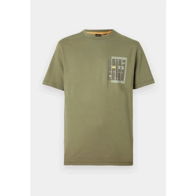 Image of BOSS Container Print Tshirt, Men&#039;s, Size: Medium, Open green