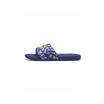 Image of Puma cool CAT Poised RACE Pool slides for kids, Size: 5, Blue crystal lemon sherbert weather Synthetics