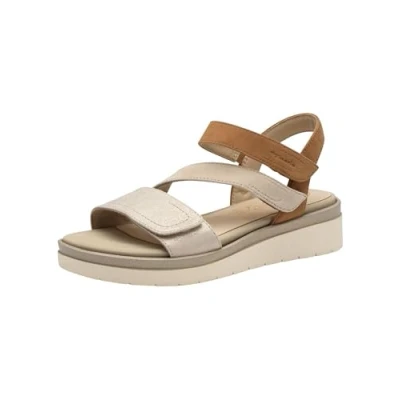 Image of Tamaris Comfort Damen Keilsandale MultiAdjustable BEIGE COMB (41)