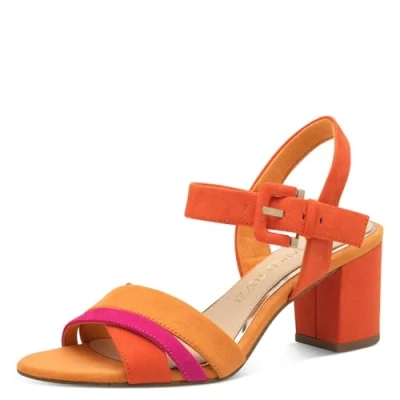 Image of Marco Tozzi Sandals, Women&#039;s, Size: 3, Carrot Textile