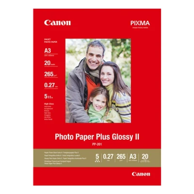 Image of Canon PP 201 Plus II Glossy Photo Paper, A3 20 (29.7 x 42cm)