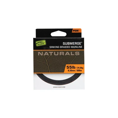 Image of Fox Edges Sub Naturals Braid Dark Green Carp Rig 0.30mm (600m) Braided fishing line