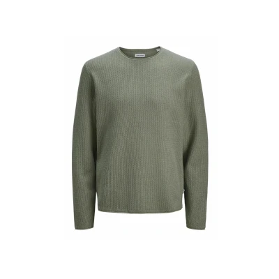 Image of JACK &amp; JONES Male Knitted Jumper Plain Jumper, Iceberg Green, XS