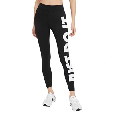 Image of Nike Sportswear W NSW Essntl Lggng JDI HW Leggings Trousers, Women&#039;s, Size: XS, Black/(white)