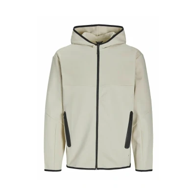 Image of Jack &amp; Jones Jcofusion HOOD NOOS Zipup sweatshirt, Men&#039;s, Size: XXL, Moonbeam