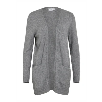 Image of VILA Viril OPEN Cardigan Cardigan, Women&#039;s, Size: XS, Medium grey melange