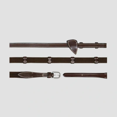 Image of Dyon 5/8&quot; Web Reins With 9 Leather Loops