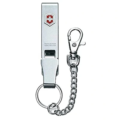 Image of Victorinox 4.1859 &quot;Multiclip&quot; Belt Hanger with Metal Chain, Silver, 70 mm