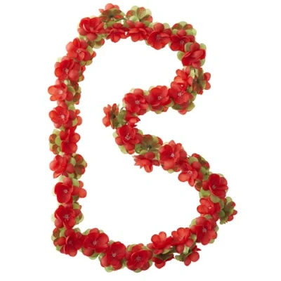 Image of Basil Bicycle Decoration Flower Garland Red