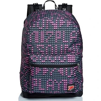 Image of Seven Backpack, LEDWALL, Eco friendly Knapsack, Book Bag, For Teen, Girls&amp;Boys, Large Capacity, School, Sport, Free Time, Double Sided, with Led Board, Italian Design, pink/black