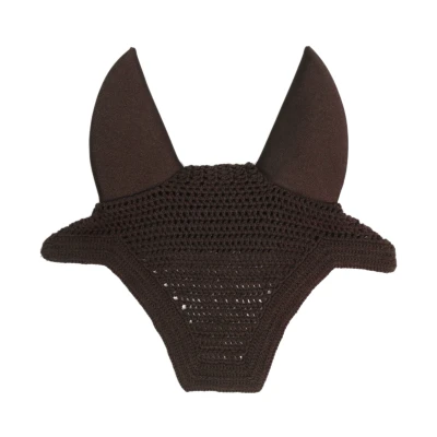 Image of Kentucky Horsewear Fly Hood Wellington Soundless Brown Horse Riding Equestrian