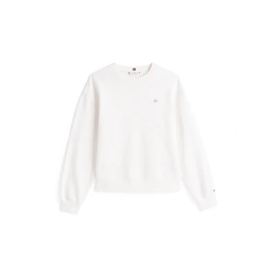 Image of Tommy Hilfiger Contrast FLAG Sweatshirt, Women&#039;s, Size: XXS, Ecru