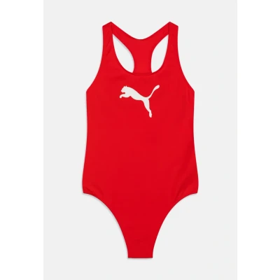 Image of Puma SWIM Girls Racerback Swimsuit for kids, Size: 13 14y, Red