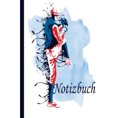 Image of Baseball Notizbuch: Notizbuch, breit liniertes, liniertes Papier Notizbuch für Schule, Studenten, Geschenk Kinder, Jungen, Mädchen, Teenager, Liebhaber