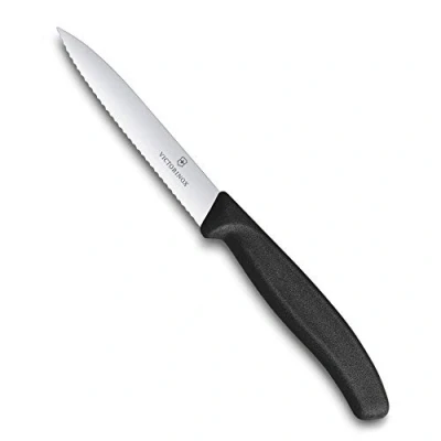 Image of Victorinox Paring Knife Swiss Classic Black Serrated 10 cm