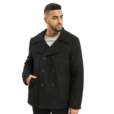 Image of Brandit PEA COAT Light jacket, Men&#039;s, Size: 7XL, Black