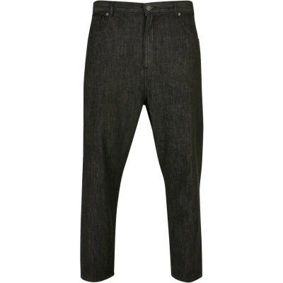 Image of Urban Classics Cropped Tapered Jeans Fit, Men&#039;s, Size: 36, Realblack washed