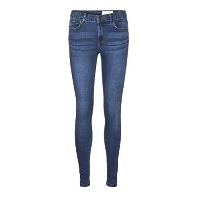 Image of Noisy May Nmbillie Jeans Skinny Fit, Women&#039;s, Size: 26x30, Medium blue denim