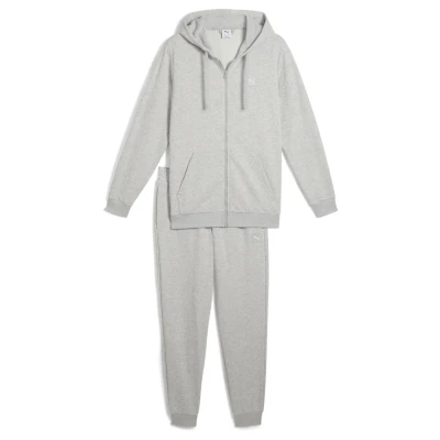 Image of Puma Hooded Tracksuit, Men&#039;s, Size: XL, Light gray heather