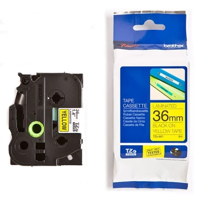 Image of Brother TZe 661 Original Laminated Tape 36 mm Black on Yellow 8M
