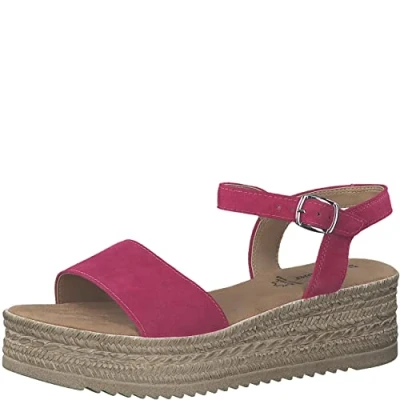 Image of s.Oliver Platform sandals, Women&#039;s, Size: 7.5, Fuchsia Leather
