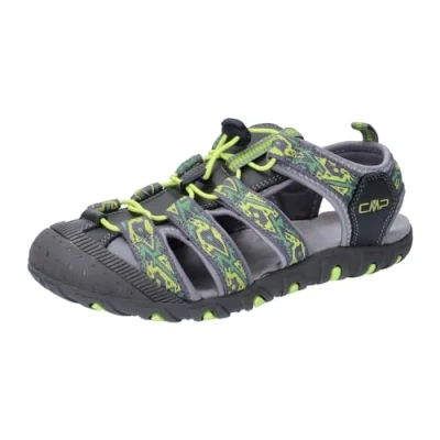 Image of CMP Sahiph Unisex Walking sandals for kids, Size: 36, Graffite/lime grren shoes