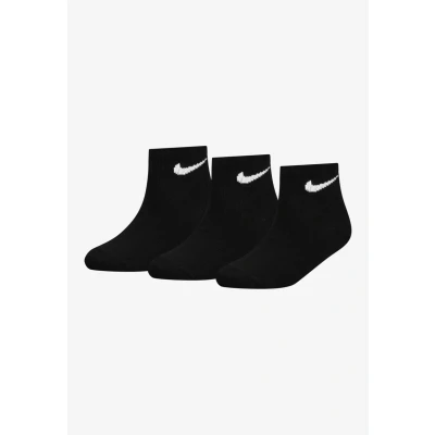 Image of Nike Sportswear Basic Quarter Unisex 6 PACK Socks for kids, Size: 8.5K 11K, Black