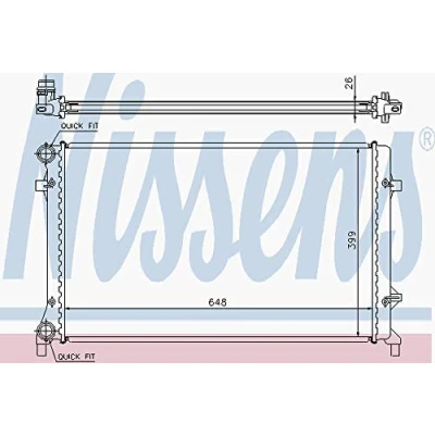 Image of Radiator, engine cooling NISSENS 65277