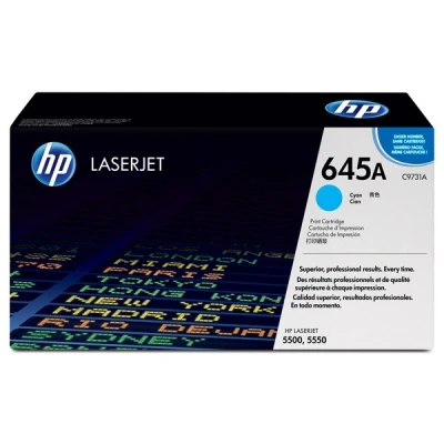 Image of HP Color LaserJet 5500hdn 645A (C9731A) cyan toner (original HP)