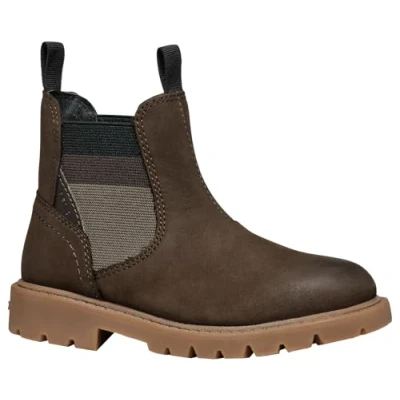 Image of Geox Shaylax Unisex Classic ankle boots for kids, Size: 29, Coffee shoes