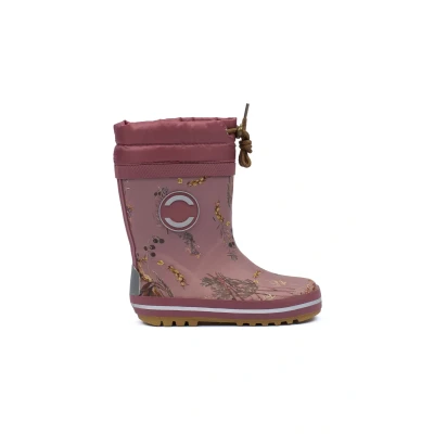 Image of Mikk line Warm Lined Children&#039;s Wellington Boots, Waterproof Rain Boots for Boys and Girls, Windproof Thermal Shoes with Reflective Details, rose, 21 EU
