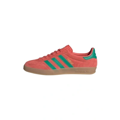 Image of adidas Originals Gazelle Indoor Trainers, Men&#039;s, Size: 85, Preloved scarlet court green cloud white shoes