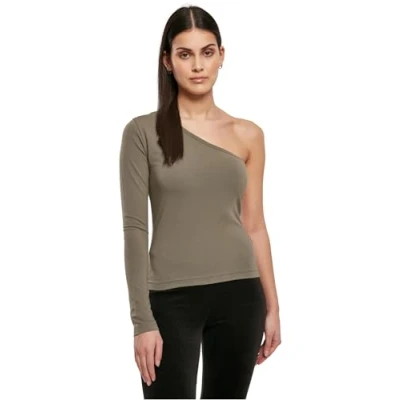 Image of Urban Classics Longsleeve Long sleeved top, Women&#039;s, Size: XL, Olive