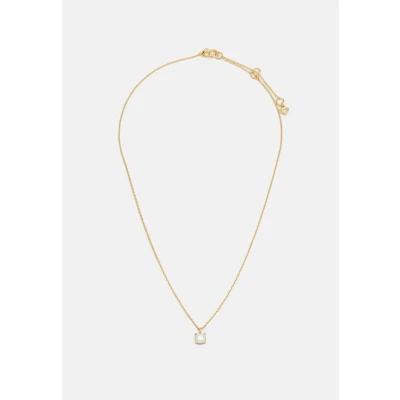 Image of kate spade new york Square Pendant Necklace cream/goldcoloured, Women&#039;s, Size: One Size, Cream/gold coloured