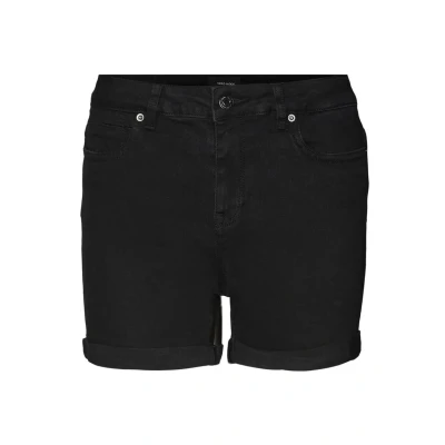 Image of Vero Moda Vmluna FOLD MIX Denim shorts, Women&#039;s, Size: Medium, Black