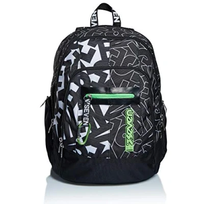 Image of Seven Unisex Kids Zaino Advanced Urban Rock Backpack Rock, Black Alpha, One Size, Zainetto per bambini