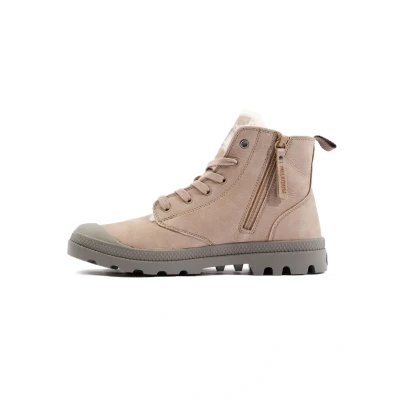 Image of Palladium Pampa HI ZIP WL Laceup ankle boots, Men&#039;s, Size: 9.5, Dune Leather